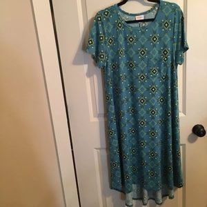 Lularoe carly blue and green